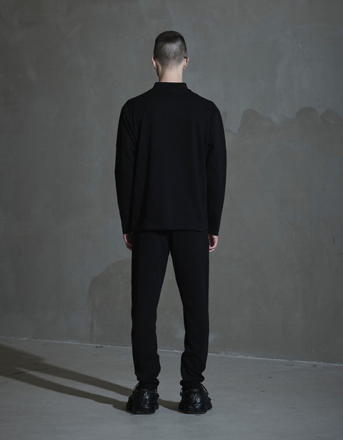 Half Zip Long Sleeve - Black