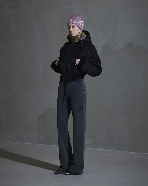 Bomber Jacket - Black/Dusty Purple