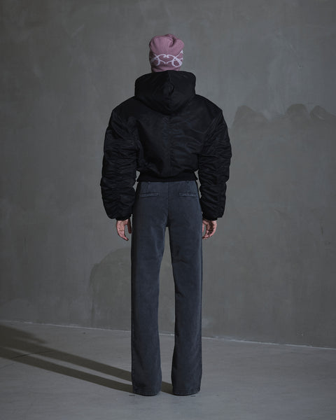 Bomber Jacket - Black/Dusty Purple