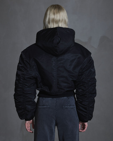 Bomber Jacket - Black/Dusty Purple