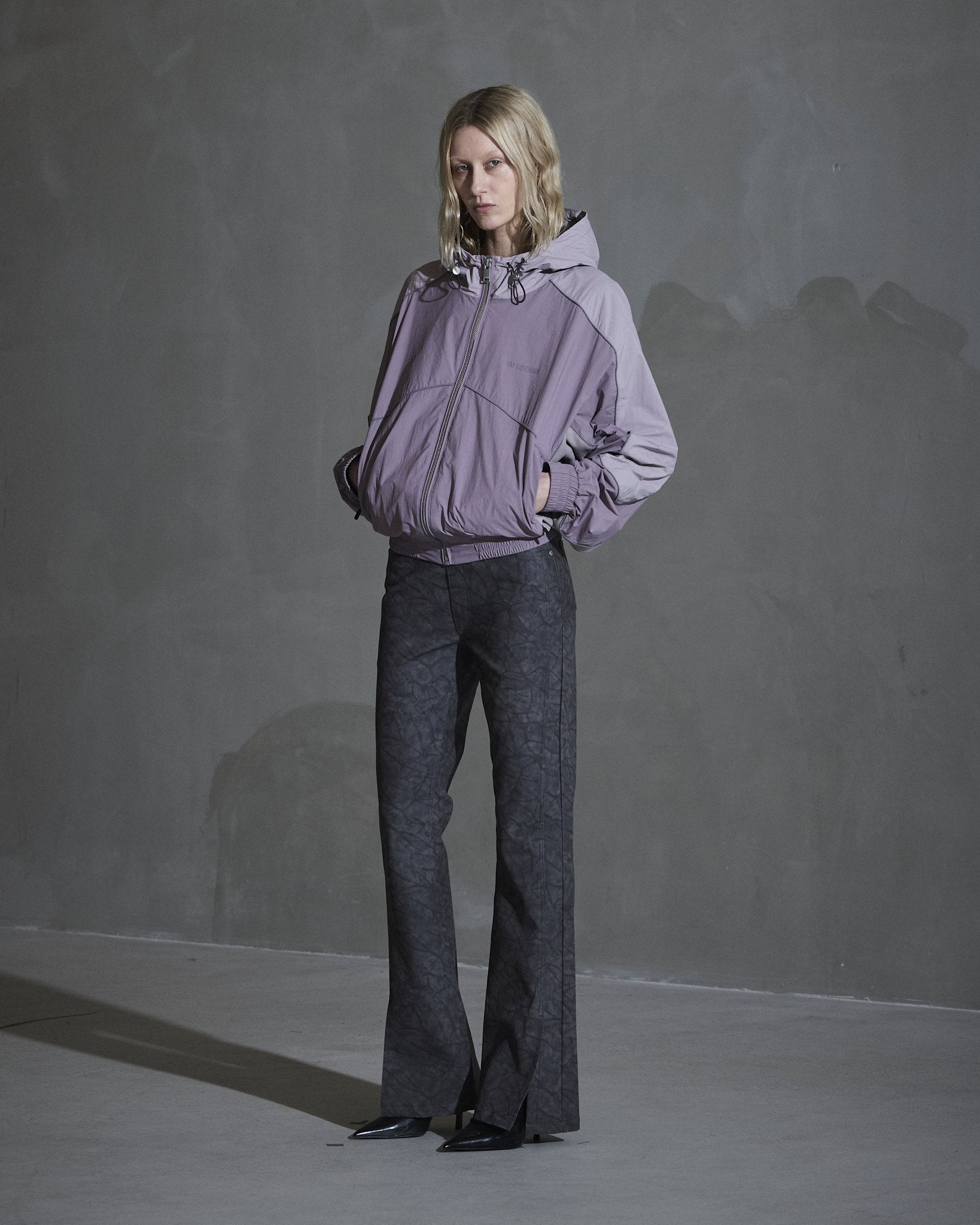 Detailed Track Jacket - Dusty Purple – Han Kjøbenhavn