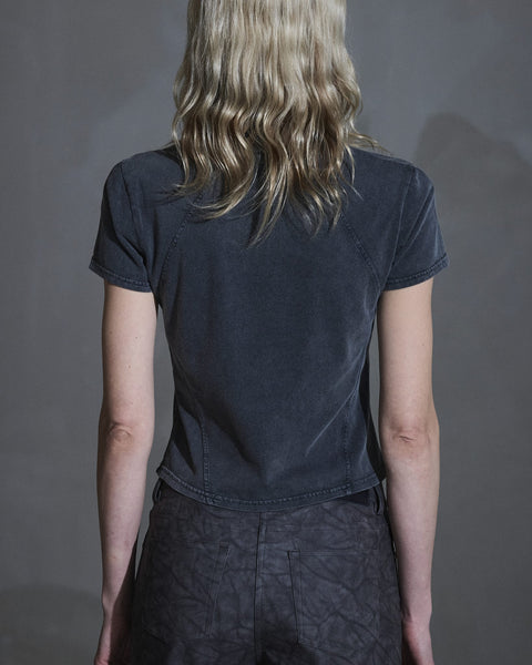 Monogram Slim Tee - Dark Grey