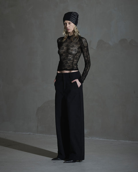 Floral Lace Top - Black