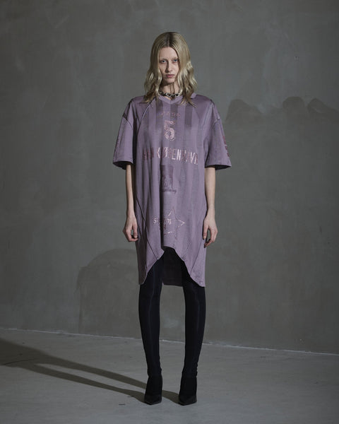 Football Mesh Dress - Dusty Purple