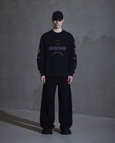 Graphic Long Sleeve Tee - Black