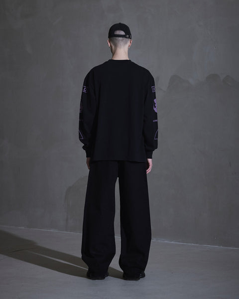 Graphic Long Sleeve Tee - Black