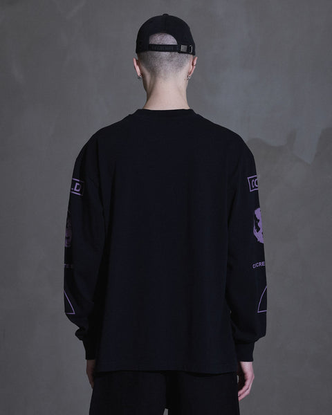 Graphic Long Sleeve Tee - Black