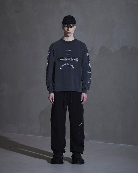Graphic Long Sleeve Tee - Dark Grey