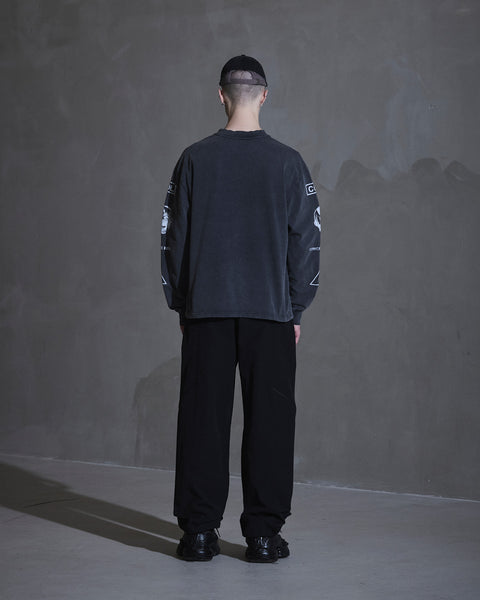 Graphic Long Sleeve Tee - Dark Grey