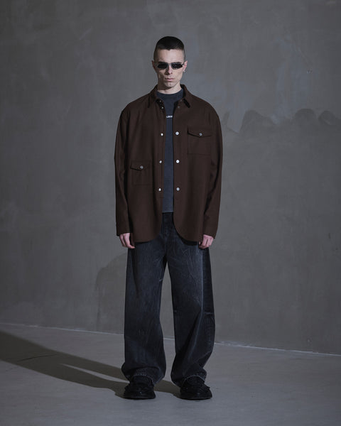 Army Overshirt - Cappuccino Brown