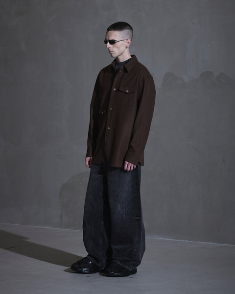 Army Overshirt - Cappuccino Brown