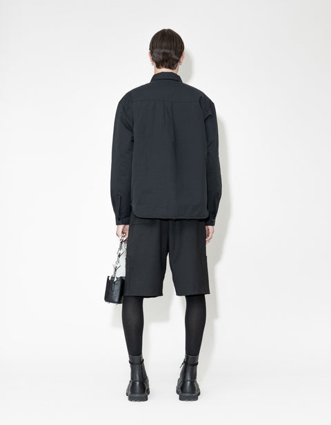 Oversized Padded Overshirt - Black