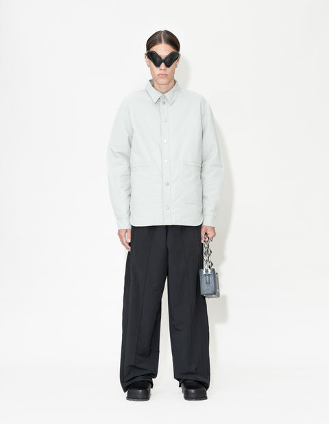 Oversized Padded Overshirt - Light Grey