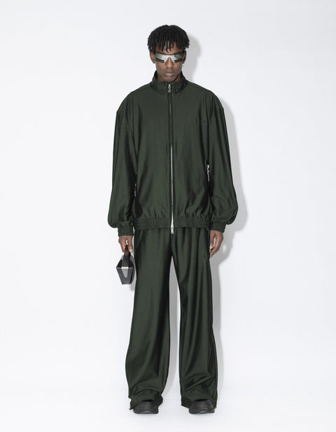 Oversized Track Trousers - Dark Green