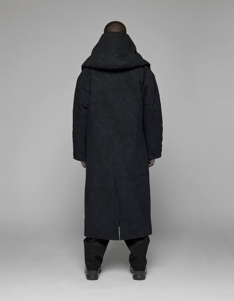 Padded Hood Jacquard Coat