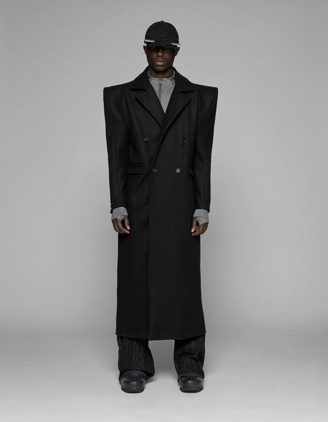 Wide Shoulder Tailored Coat