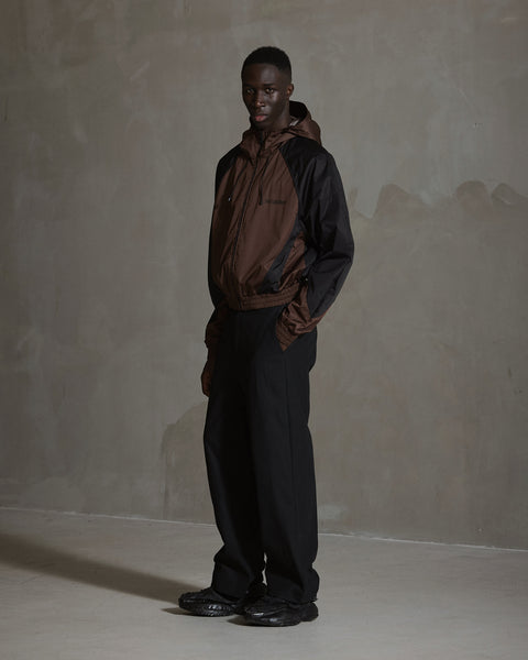 Panelled Track Jacket - Dark Brown