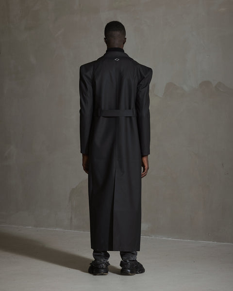 Long Rubber Coat - Anthracite Black