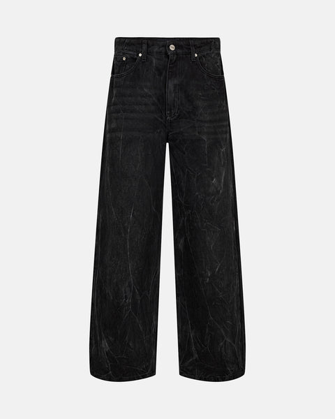 Baggy Denim Jeans - Black Vein