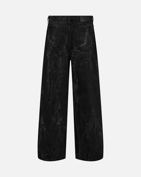 Baggy Denim Jeans - Black Vein