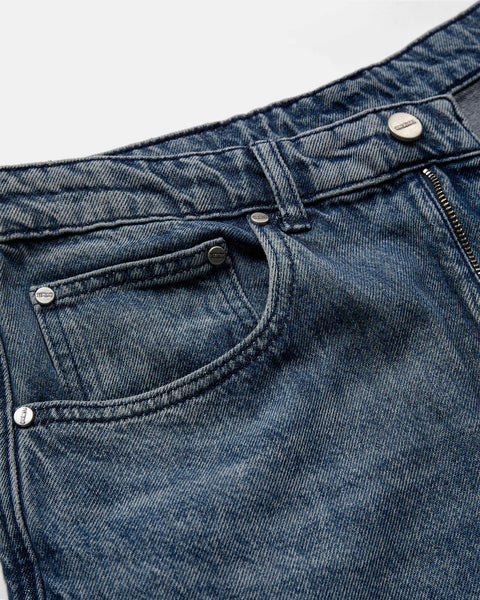 Baggy Denim Jeans - Dirty Blue