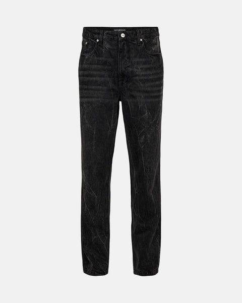Relaxed Denim Jeans - Black Vein