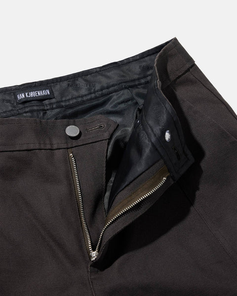 Cotton Cargo Trousers - Dark Brown