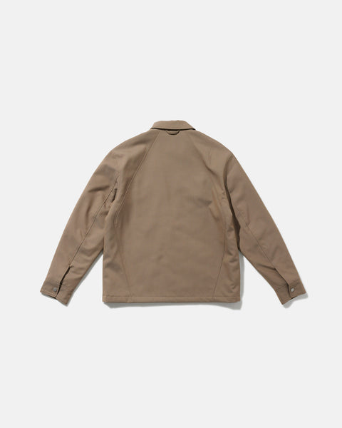 Tailored Oversized Shirt Jacket - Khaki Beige