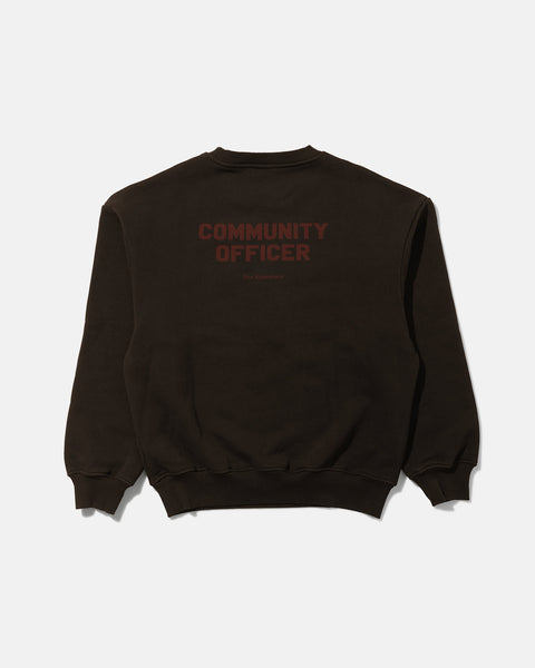 Officer Printed Crewneck - Dark Brown