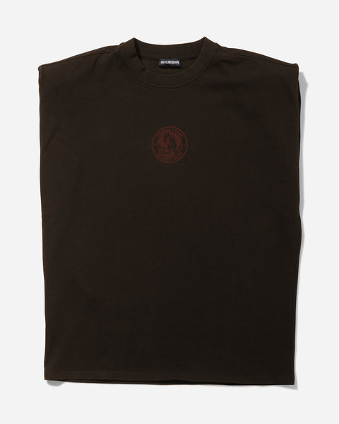 Officer Printed Tank Top - Dark Brown