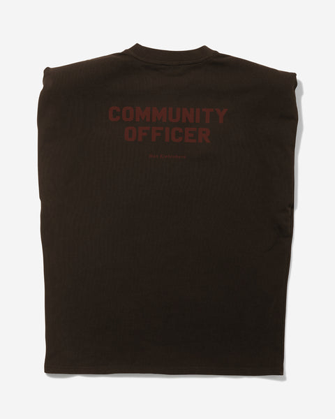 Officer Printed Tank Top - Dark Brown