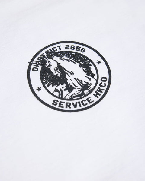 Officer Printed Tank Top - Optic White