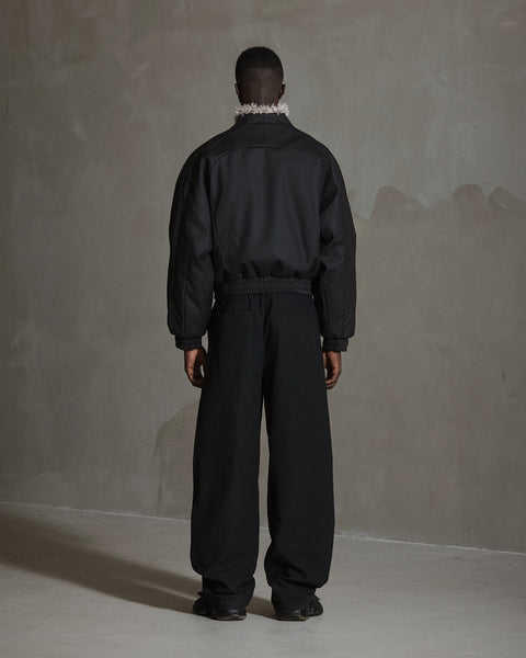 Rubber Oversized Track Jacket - Black