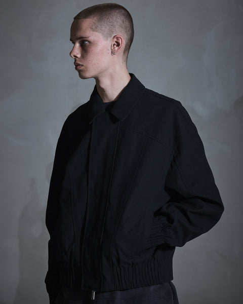 Ribbed Detail Jacket - Black
