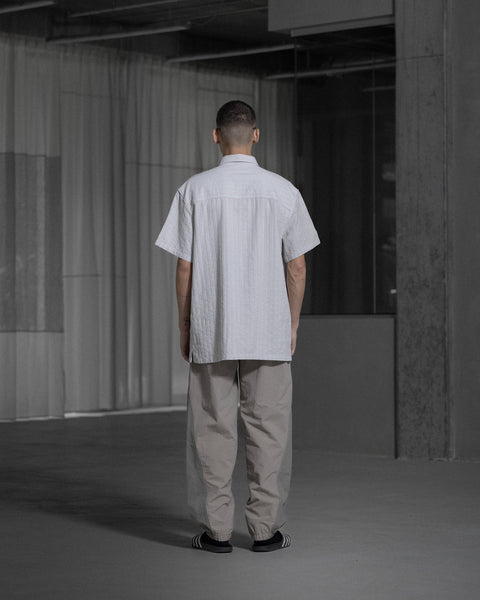 Relaxed Panelled Track Trousers - Stone Grey