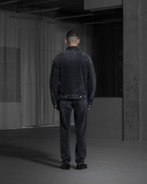 Relaxed Denim Jeans - Black Vein