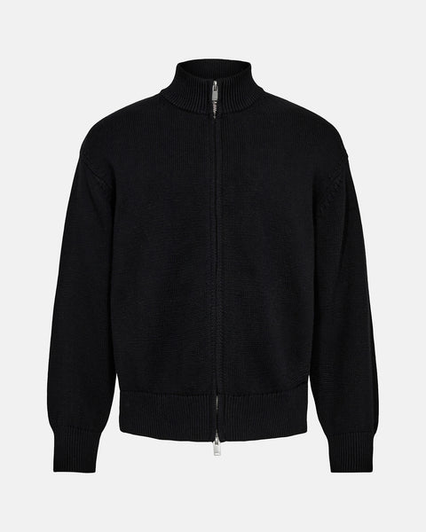 Diamond Knit Cardigan - Black