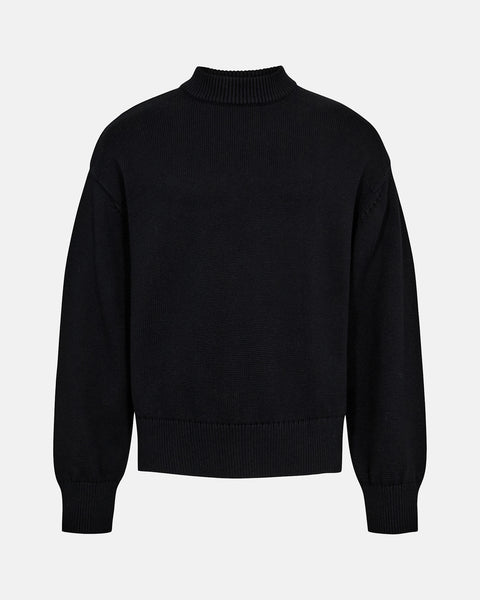 Diamond Knit Sweater - Black