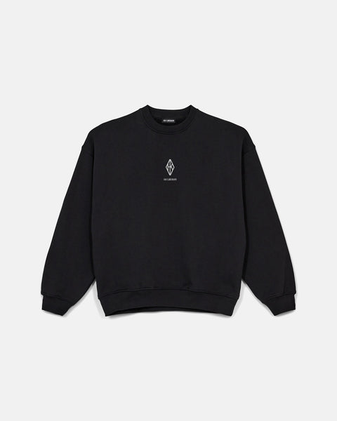 Diamond Loose Crewneck - Black/White