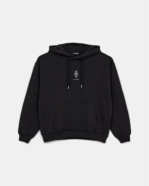Diamond Loose Hoodie - Black/White