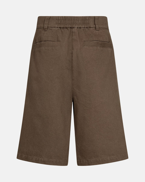 Washed Cotton Shorts - Dusty Brown