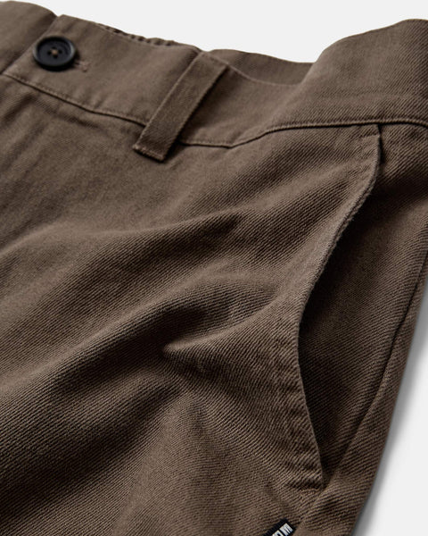 Washed Cotton Shorts - Dusty Brown