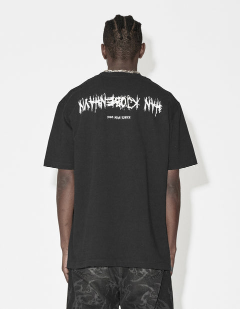 Upside Down Boxy Tee S/S - Black