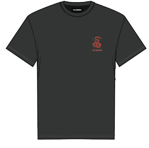 Snake Logo Oversized Tee - Black