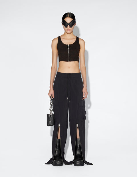 Wide-leg Track Trousers - Black