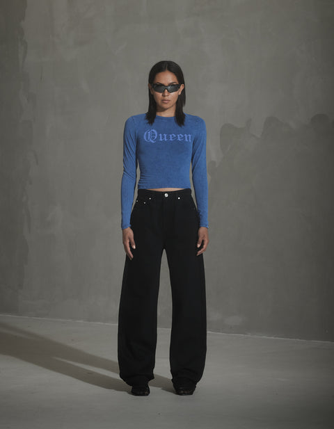 Relaxed Denim Jeans - Black Tint