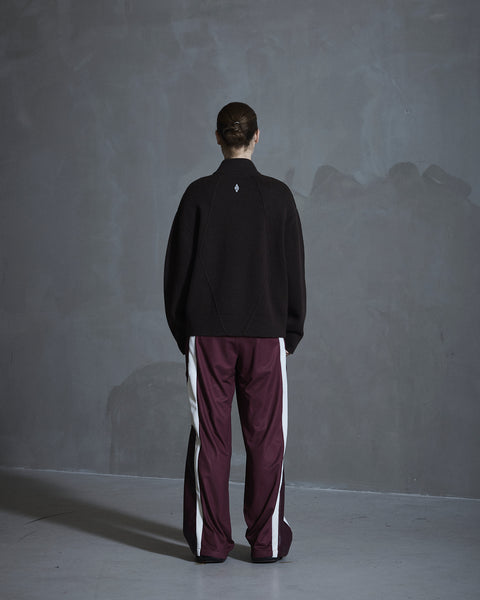 Patchwork Football Trousers - Burgundy