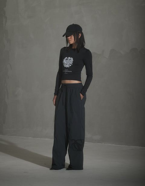 Straight-leg Track Pants - Anthracite Black