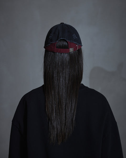 Diamond Cap - Black/ Burgundy