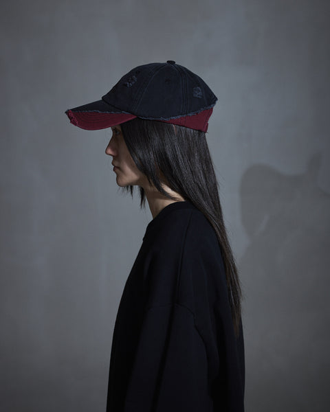 Diamond Cap - Black/ Burgundy